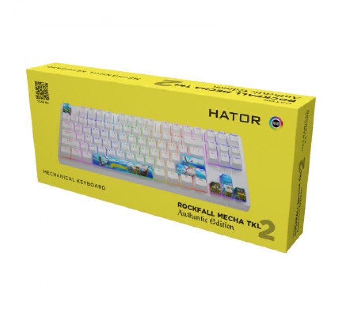 Hator Клавіатура Hator Rockfall 2 Mecha TKL Authentic Edition Aurum Milky Way Silent USB Fighting Cats (HTK-532)