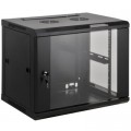 Kingda Шафа настінна Kingda 12U 19" 600x600 RAL9004 (KD-007-6612)