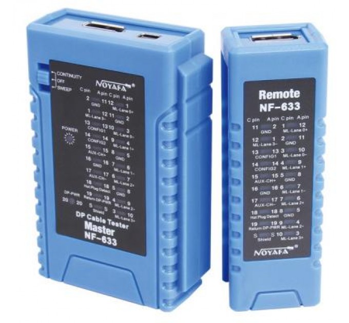 PowerPlant Тестер кабельний for DisplayPort cable NF-633 PowerPlant (NF633)