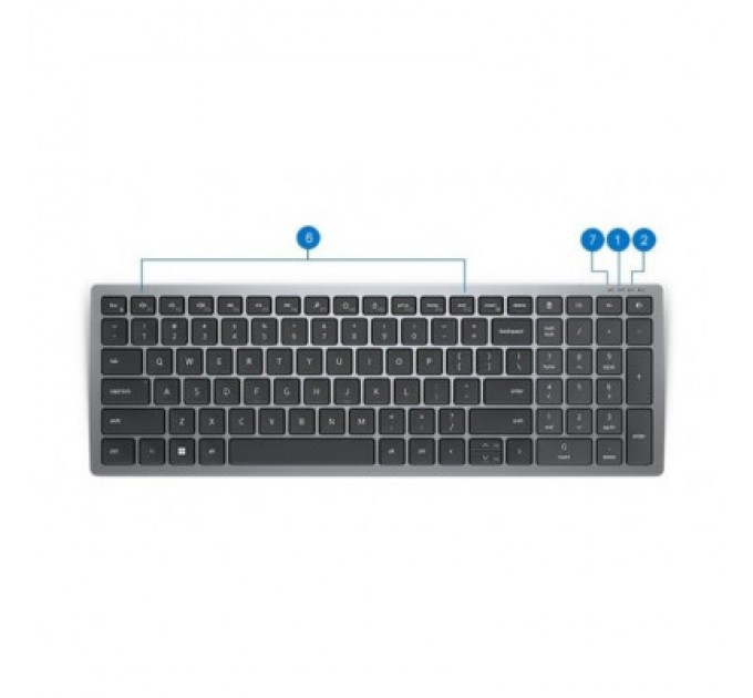 Dell Клавіатура Dell Compact Multi-Device Wireless Keyboard KB740 RU (580-AKOZ)