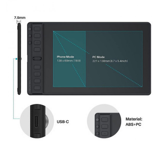 Huion Графічний планшет Huion Inspiroy 2 M (H951P)