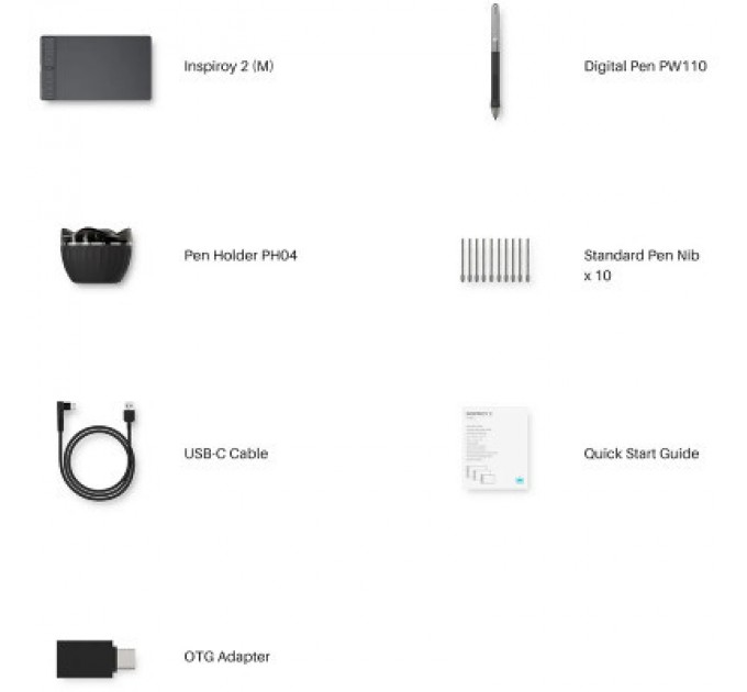 Huion Графічний планшет Huion Inspiroy 2 M (H951P)