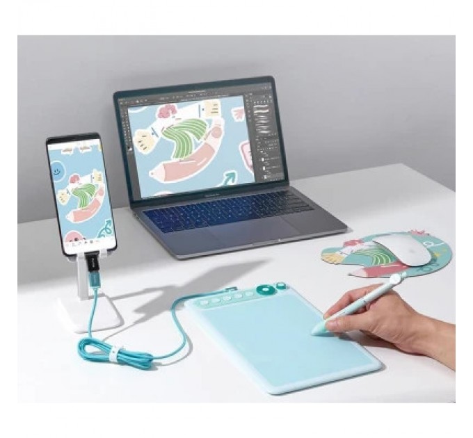 Parblo Графічний планшет Parblo Intangbo X7 Green (INTANGBOX7G)