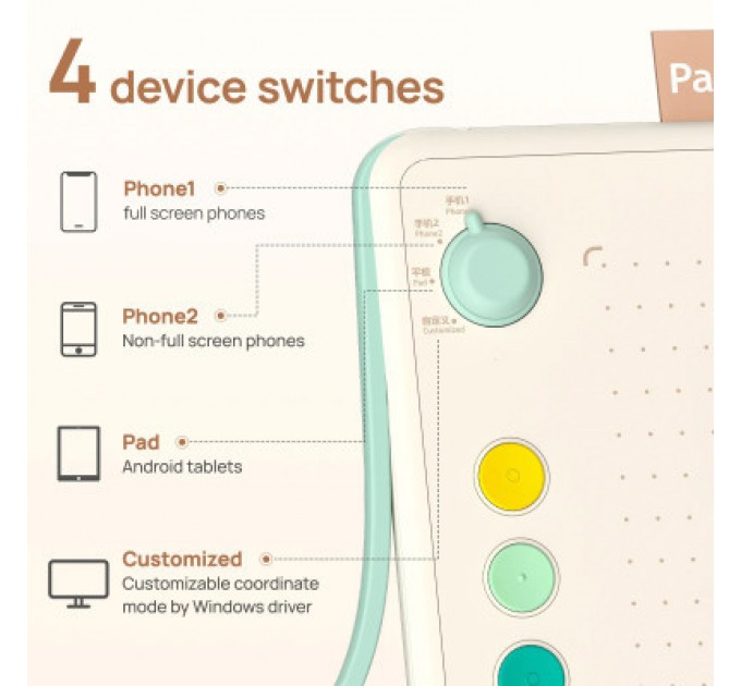 Parblo Графічний планшет Parblo Ninos Q Mobile (NINOSQ)