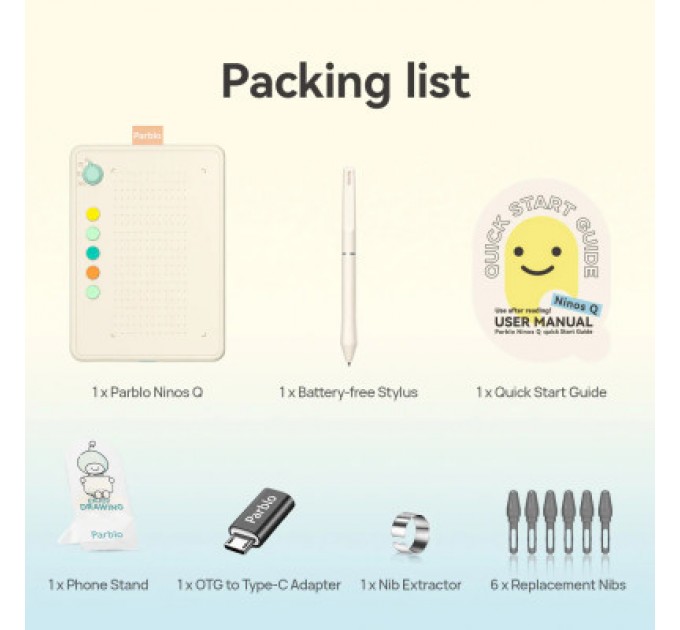 Parblo Графічний планшет Parblo Ninos Q Mobile (NINOSQ)