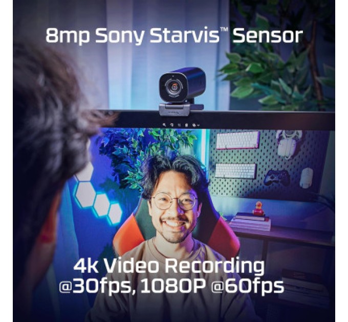 HyperX Веб-камера HyperX Vision S 4K Black (75X30AA)