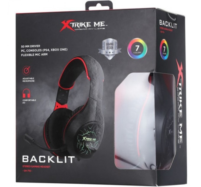 Xtrike ME Навушники Xtrike ME GH-710 Rainbow Black (GH-710)