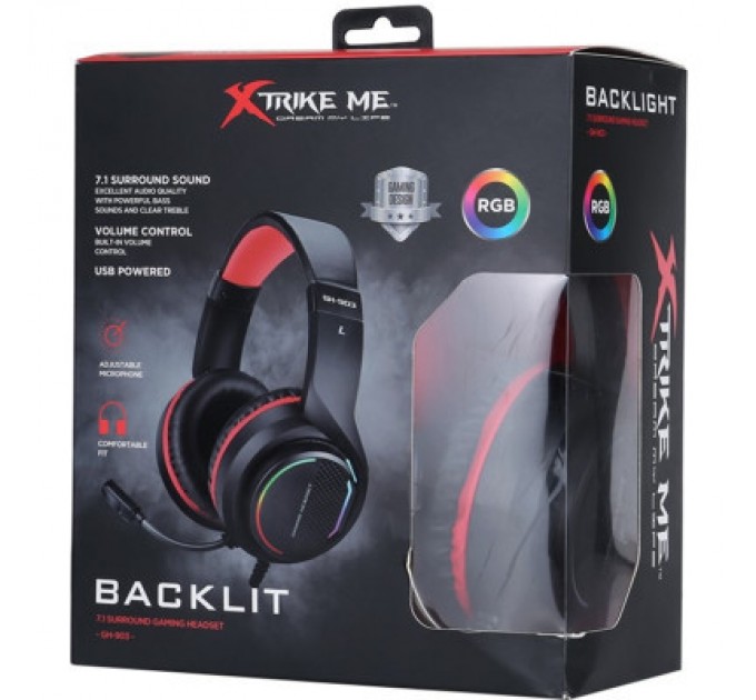 Xtrike ME Навушники Xtrike ME GH-903 RGB-LED Black (GH-903)