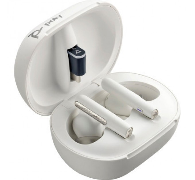 Poly Навушники Poly TWS Voyager Free 60+ Earbuds + BT700C + TSCHC White (7Y8G6AA)