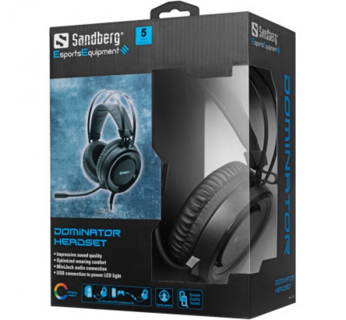 Sandberg Навушники Sandberg Dominator Headset RGB Black (126-22)