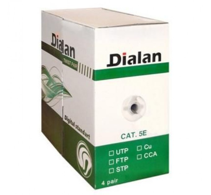Dialan Кабель мережевий Dialan FTP 305м КПВЭ 4*2*0,50 [СU] cat.5e (10554)