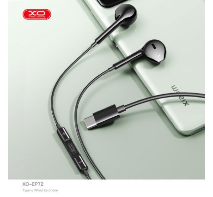 XO Навушники XO EP72 Type-C Black (XO-EP72BK)