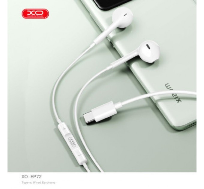 XO Навушники XO EP72 Type-C White (XO-EP72WH)