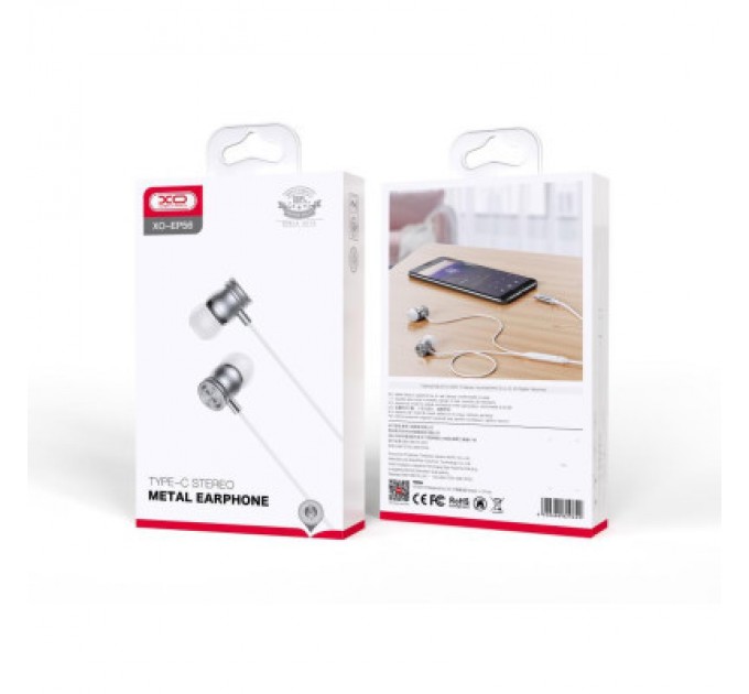 XO Навушники XO EP56 Type-C Silver (XO-EP56SL)