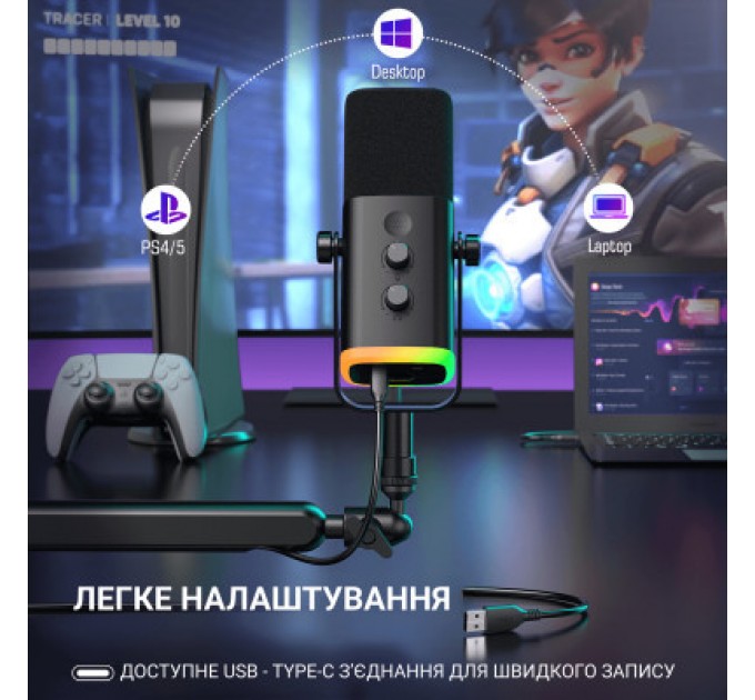 Fifine Мікрофон Fifine TAM8 USB Black (TAM8)