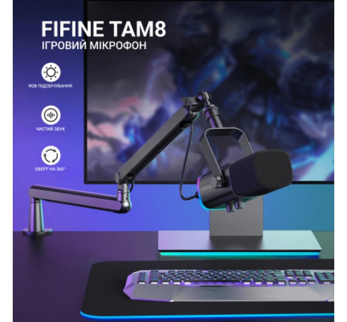 Fifine Мікрофон Fifine TAM8 USB Black (TAM8)