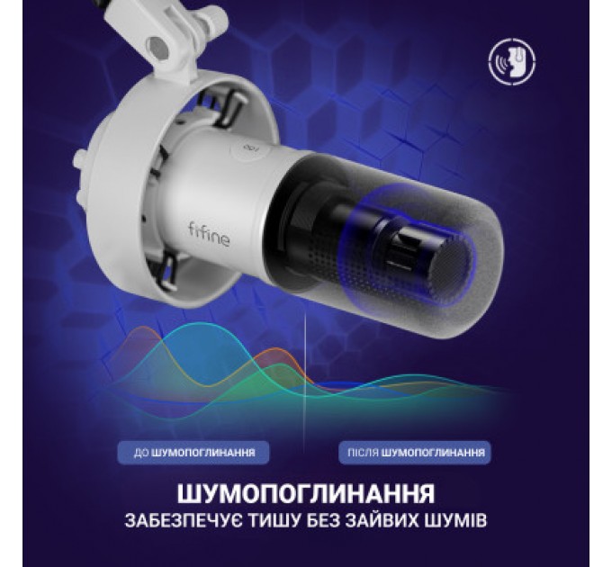 Fifine Мікрофон Fifine K688W USB White (K688W)
