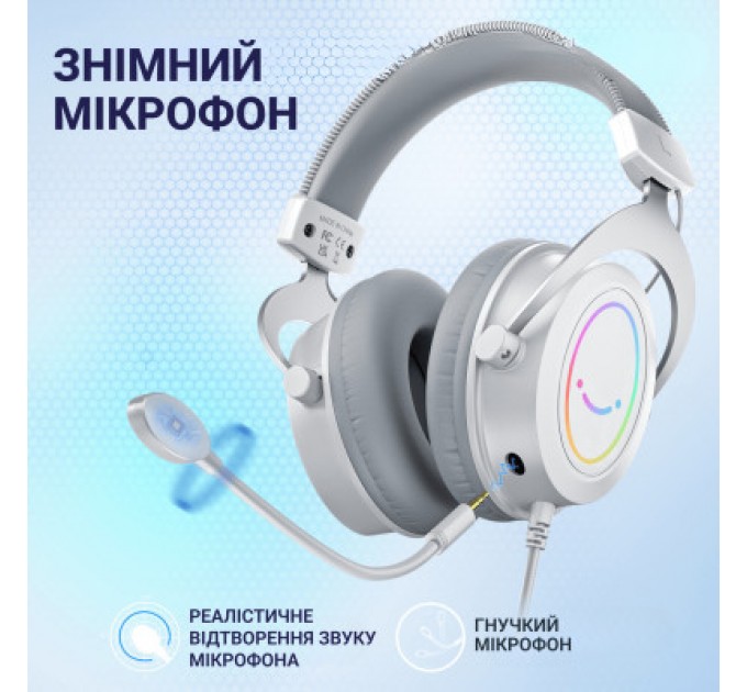 Fifine Навушники Fifine H3 RGB White (H3W)