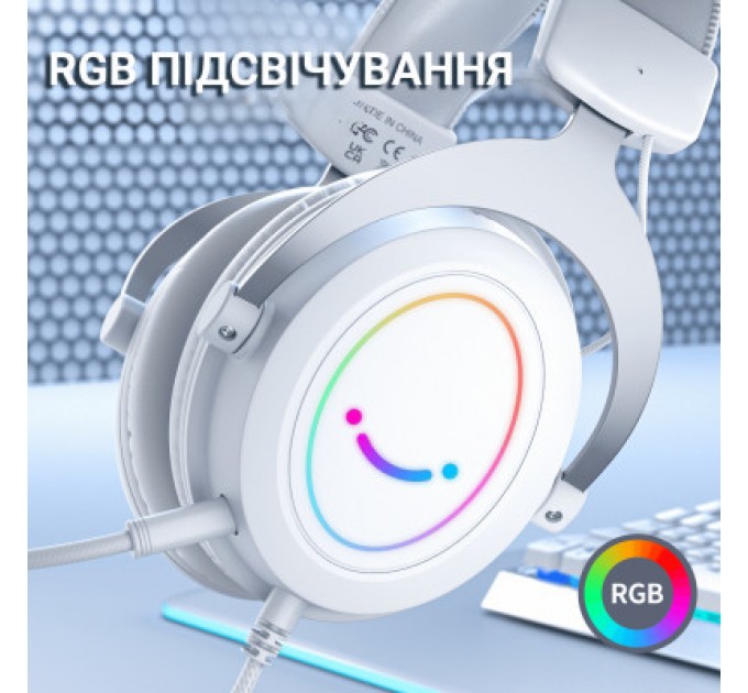 Fifine Навушники Fifine H3 RGB White (H3W)