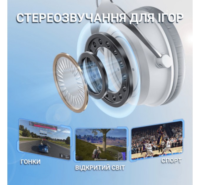 Fifine Навушники Fifine H3 RGB White (H3W)