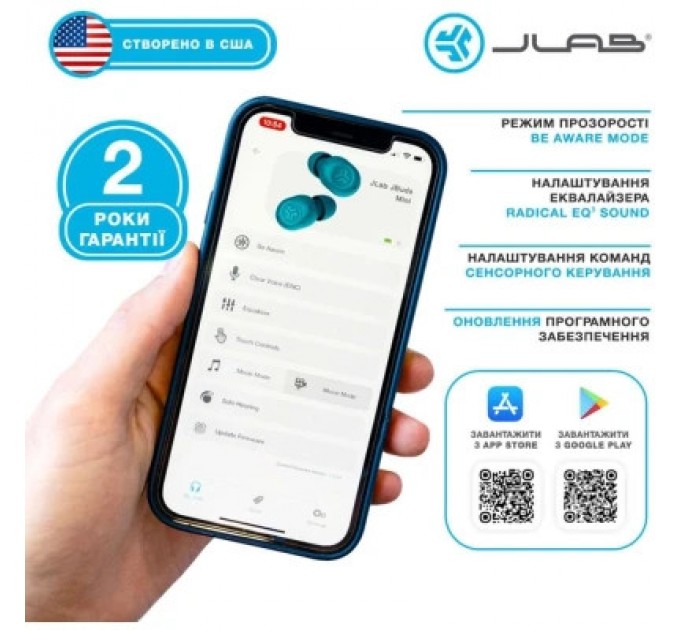 Jlab Навушники Jlab JBuds Mini Aqua Teal (IEUEBJBMINIRAQUA124)