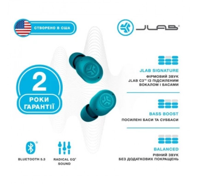 Jlab Навушники Jlab JBuds Mini Aqua Teal (IEUEBJBMINIRAQUA124)