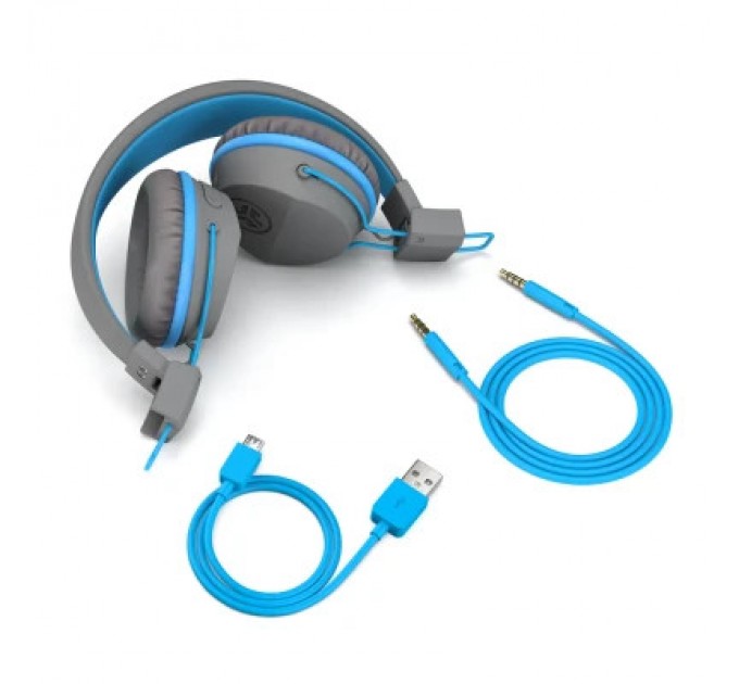 Jlab Навушники Jlab JBuddies Studio Wireless Graphite/Blue (IEUHBSTUDIORGRYBLU4)