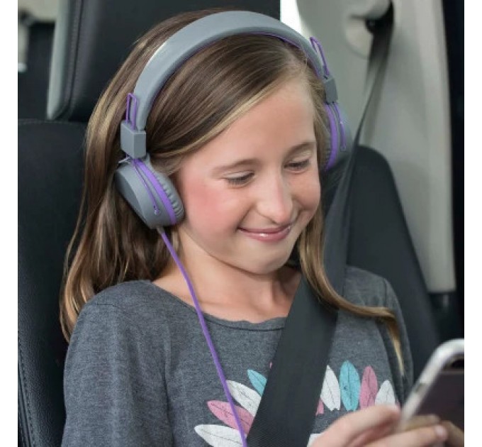 Jlab Навушники Jlab JBuddies Studio Kids Wired Graphite/Violet (IEUHJKSTUDIORGRYPRP6)