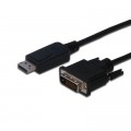 Digitus Кабель мультимедійний Display Port to DVI 24+1pin, 2.0m Digitus (AK-340301-020-S)