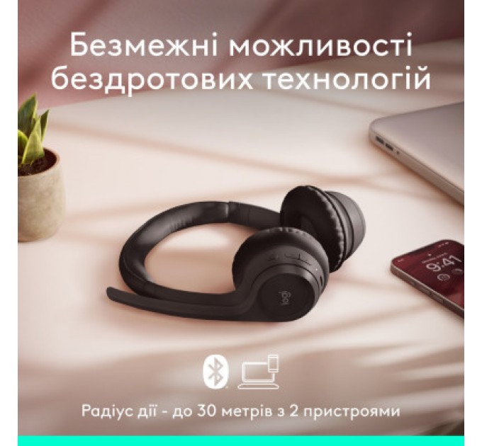 Logitech Навушники Logitech Zone 300 Bluetooth Graphite (981-001407)