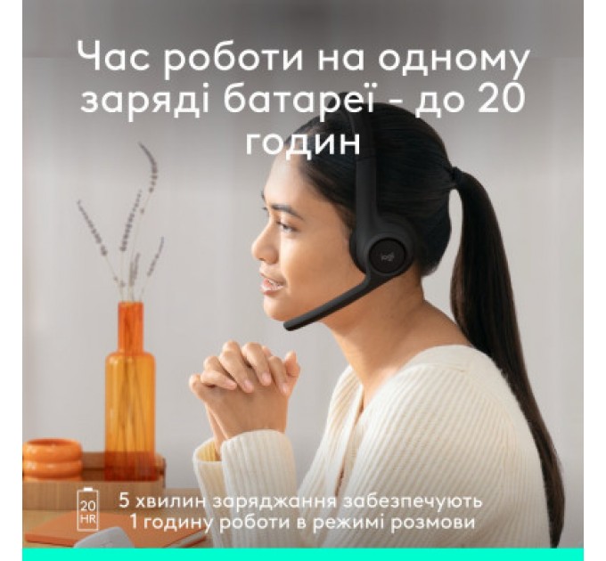 Logitech Навушники Logitech Zone 300 Bluetooth Graphite (981-001407)