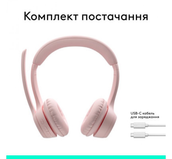 Logitech Навушники Logitech Zone 300 Bluetooth Rose (981-001412)
