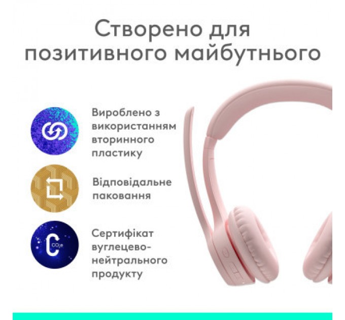 Logitech Навушники Logitech Zone 300 Bluetooth Rose (981-001412)