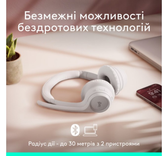 Logitech Навушники Logitech Zone 300 Bluetooth Off-White (981-001417)