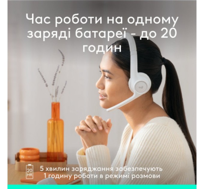 Logitech Навушники Logitech Zone 300 Bluetooth Off-White (981-001417)