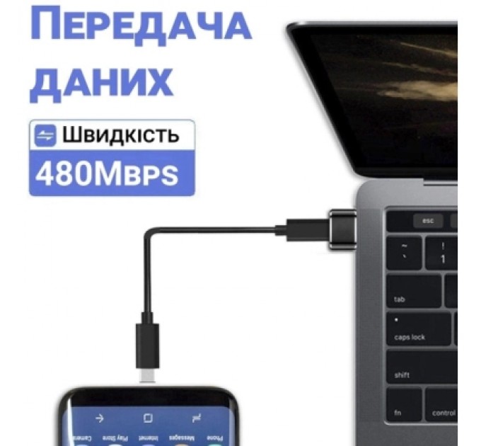 Dynamode Перехідник USB-C Female to USB-A Male OTG Dynamode (DM-AD-USB-CA)