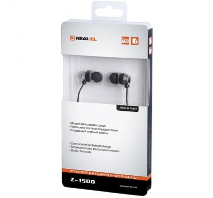 REAL-EL Навушники REAL-EL Z-1500 Mobile Black (EL124100034)