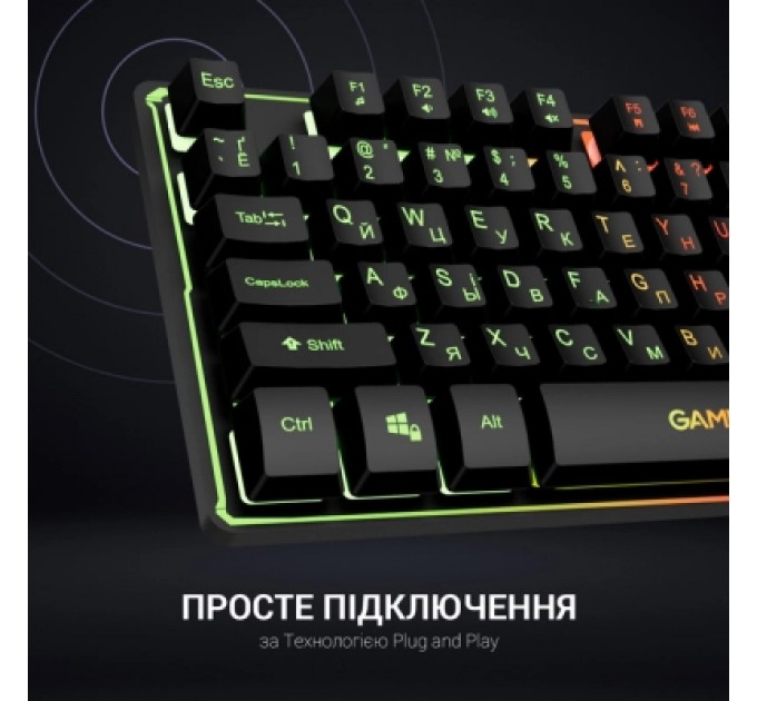 GamePro Клавіатура GamePro GK576 Nitro+ USB Black (GK576)