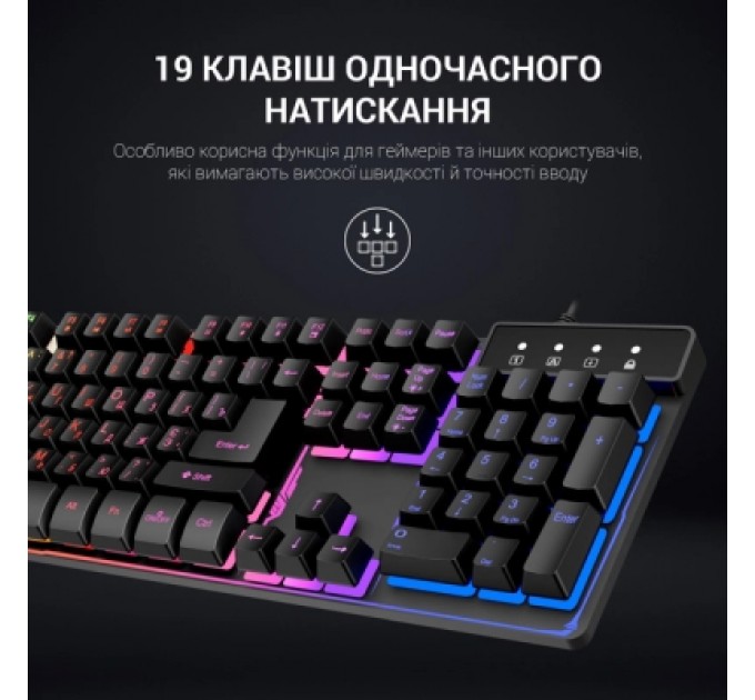 GamePro Клавіатура GamePro GK576 Nitro+ USB Black (GK576)