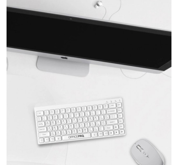 OfficePro Клавіатура OfficePro SK955W Wireless/Bluetooth White (SK955W)