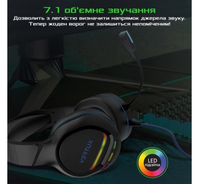 Vertux Навушники Vertux Tokyo 7.1 Mini Jack 3.5мм Blue (tokyo.blue)