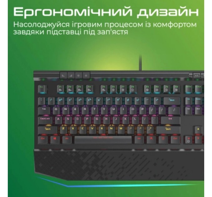 Vertux Клавіатура Vertux Tungsten USB Black (tungsten.black)