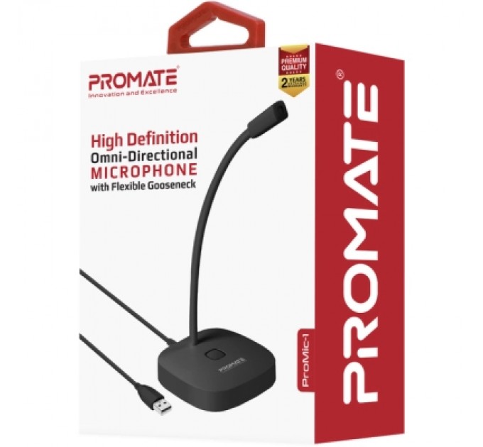 Promate Мікрофон Promate ProMic-1 USB Black (promic-1.black)