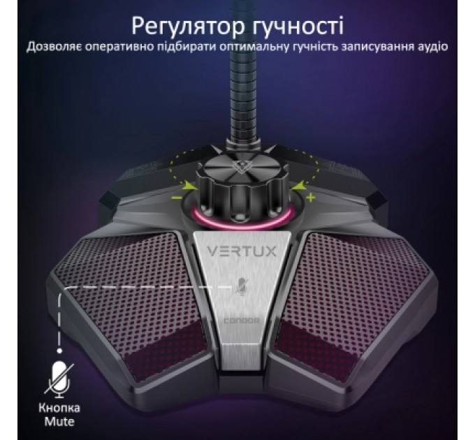 Vertux Мікрофон Vertux Condor USB Black (condor.black)