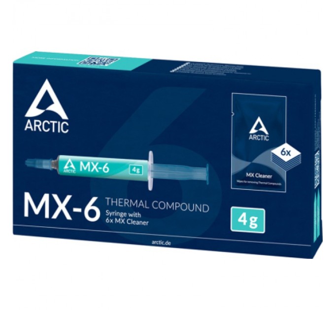 Arctic Термопаста Arctic MX-6 4g with 6 pcs MX Cleaner (ACTCP00084A)