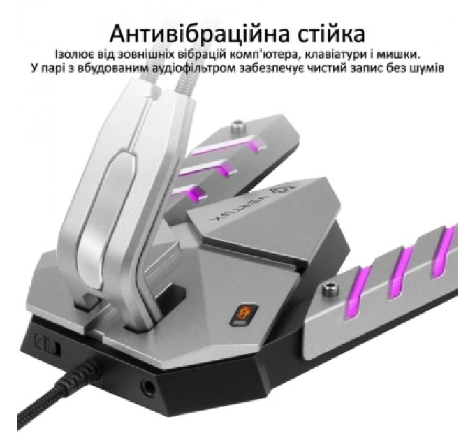 Vertux Мікрофон Vertux Streamer-3 LED USB Grey (streamer-3.grey)