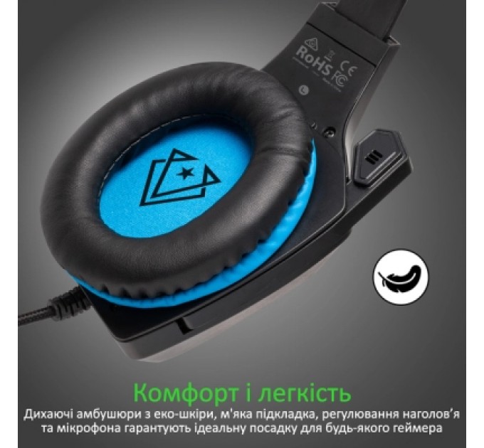 Vertux Навушники Vertux Denali 7.1 Mini Jack 3.5мм Blue (denali.blue)