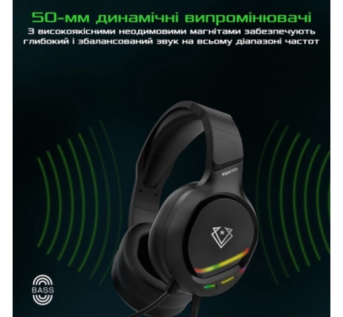 Vertux Навушники Vertux Tokyo 7.1 Mini Jack 3.5мм Black (tokyo.black)