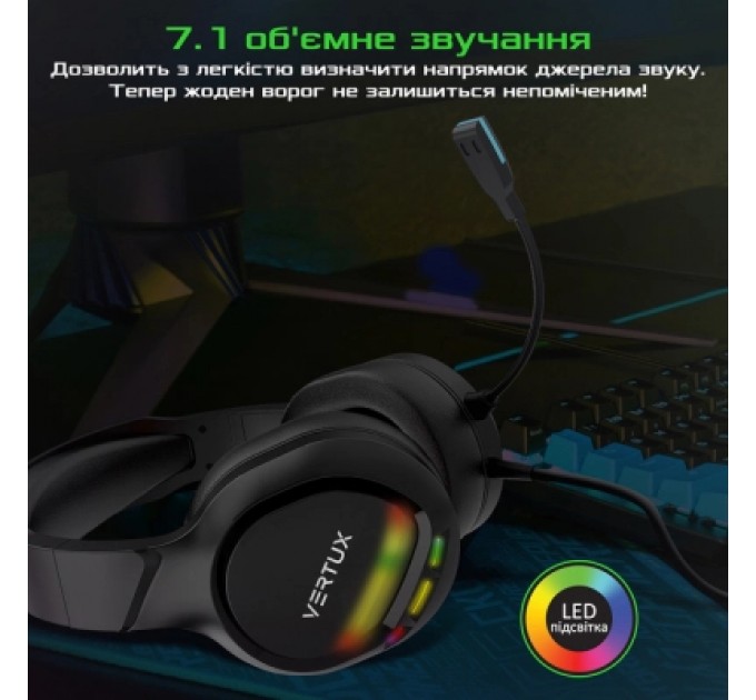 Vertux Навушники Vertux Tokyo 7.1 Mini Jack 3.5мм Black (tokyo.black)