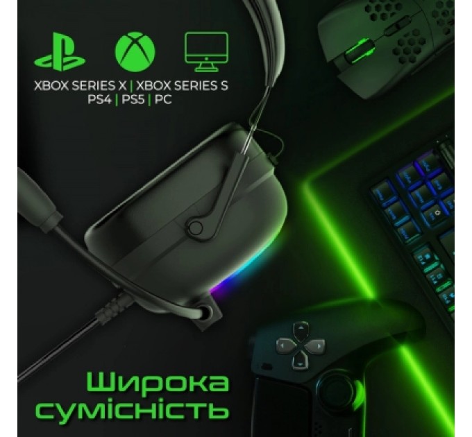 Vertux Навушники Vertux Warfare 7.1 USB Black (warfare.black)